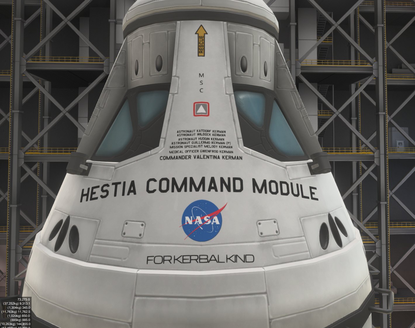 Hestia Command Module VAB